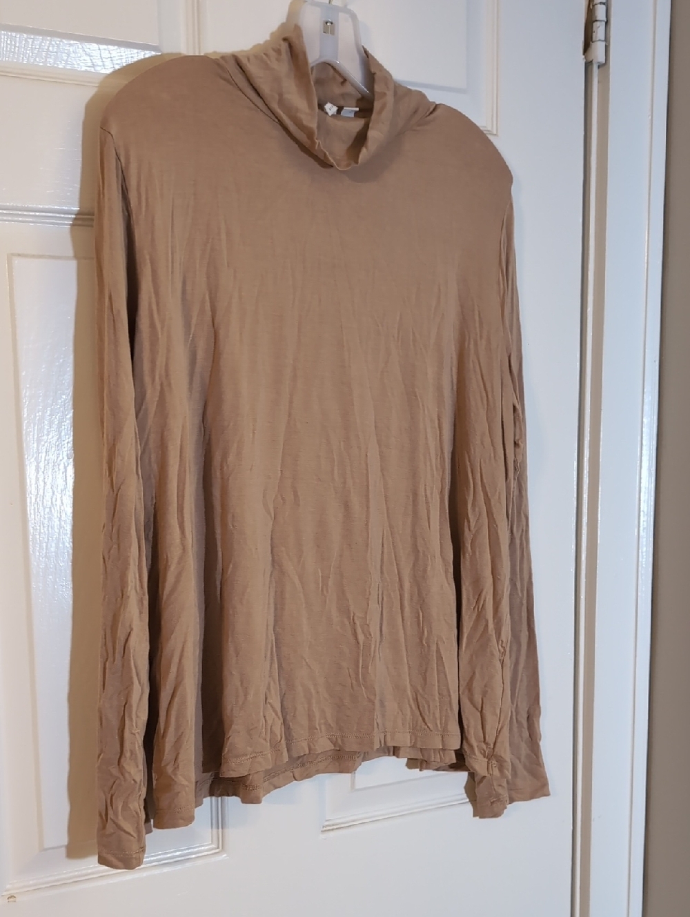 Cato Tan Turtleneck Long Sleeve Top